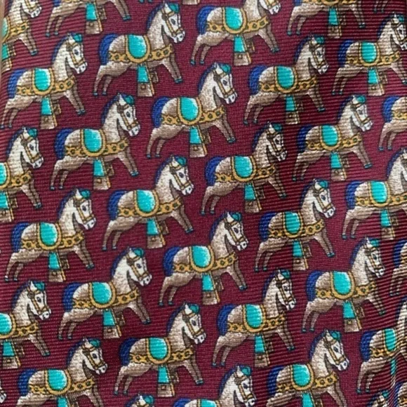 Burberry Classic “Playful Ponies” Silk Tie